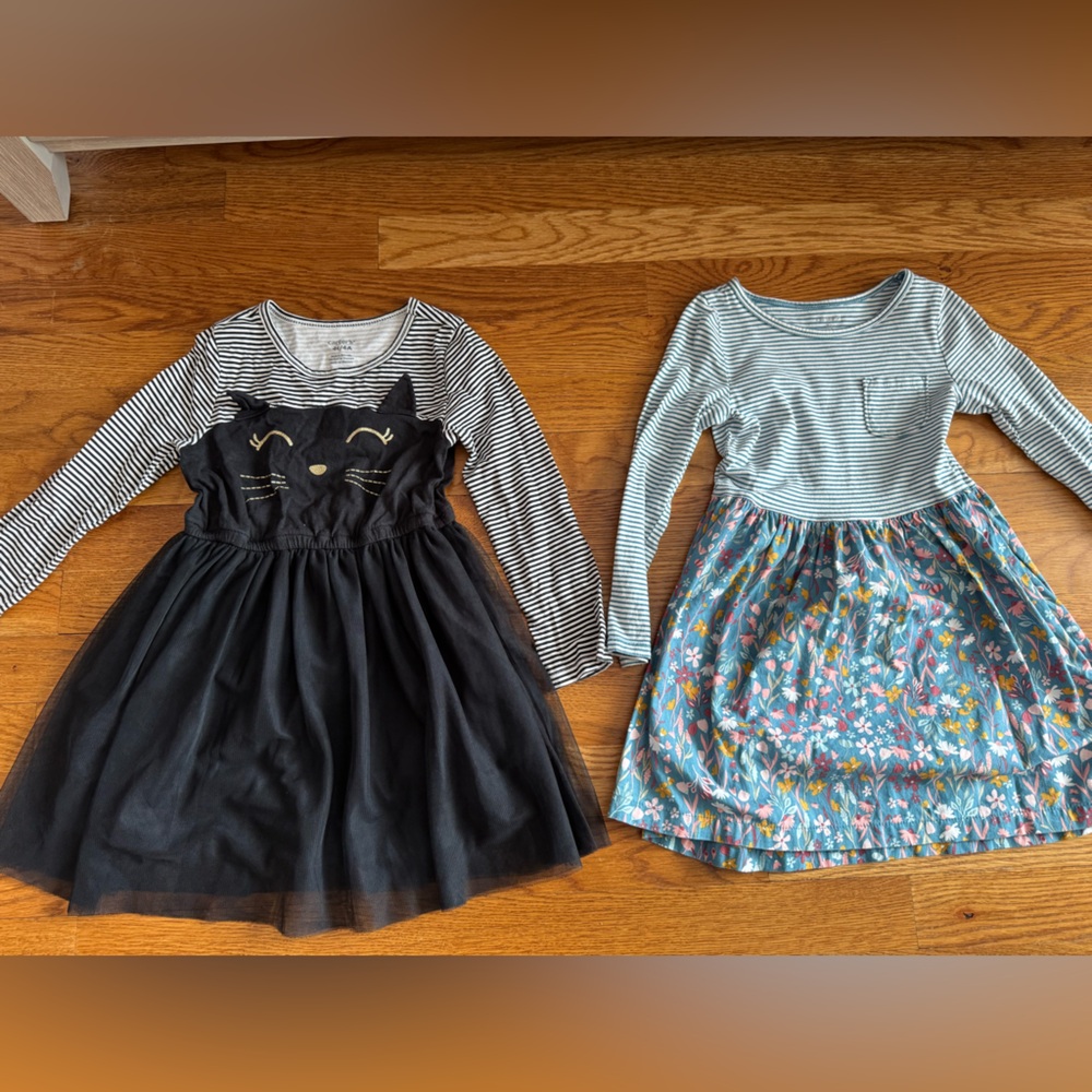 Set of Two Carter’s Long Sleeve Dresses 4t